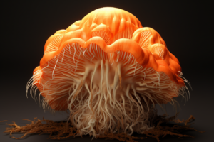 beautiful lion's mane mushroom 