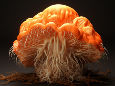 beautiful lion's mane mushroom