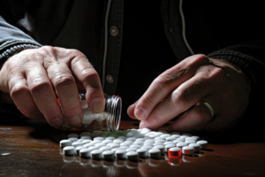 l-theanine supplements on table