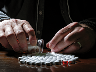 l-theanine supplements on table