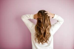 woman with a long hair