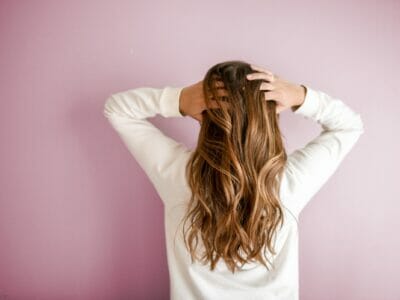 woman with a long hair