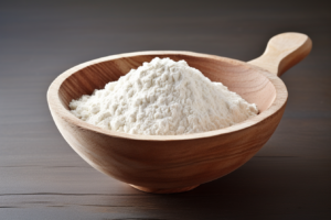 lion's mane mushroom powder in a round bowl