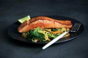 salmon with vegetables