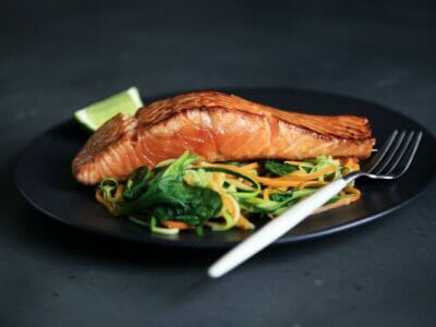 salmon with vegetables