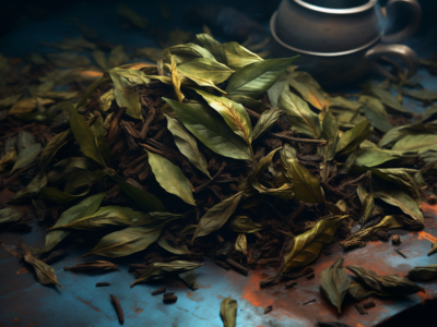 natural tea leaves