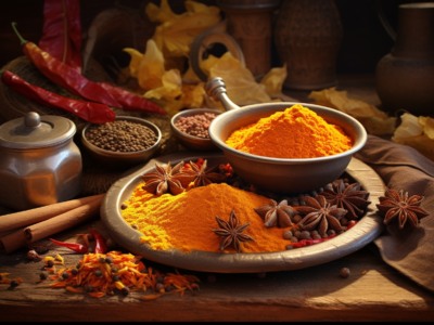 curcumin and other spices in the kitchen