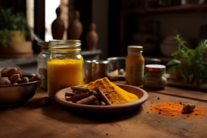 curcumin on a kitchen table