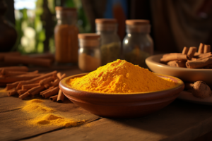 curcumin powder in the kitchen