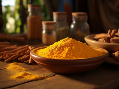 curcumin powder in the kitchen