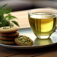 green tea and cookies