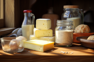 dairy products in the kitchen