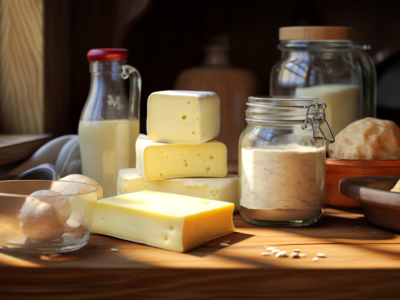 dairy products in the kitchen