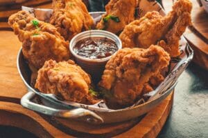 fried chicken with sauce