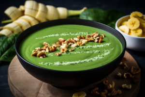 green smoothie bowl and l-tyrosine