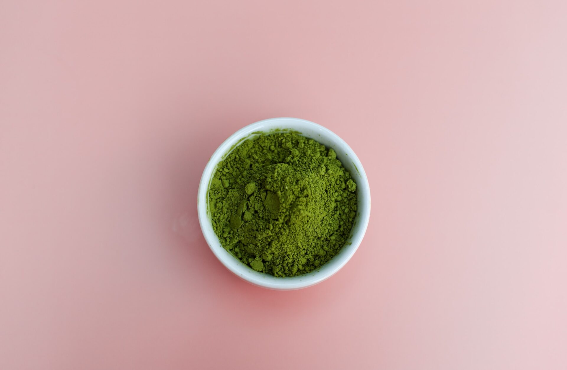 green tea powder in a pot