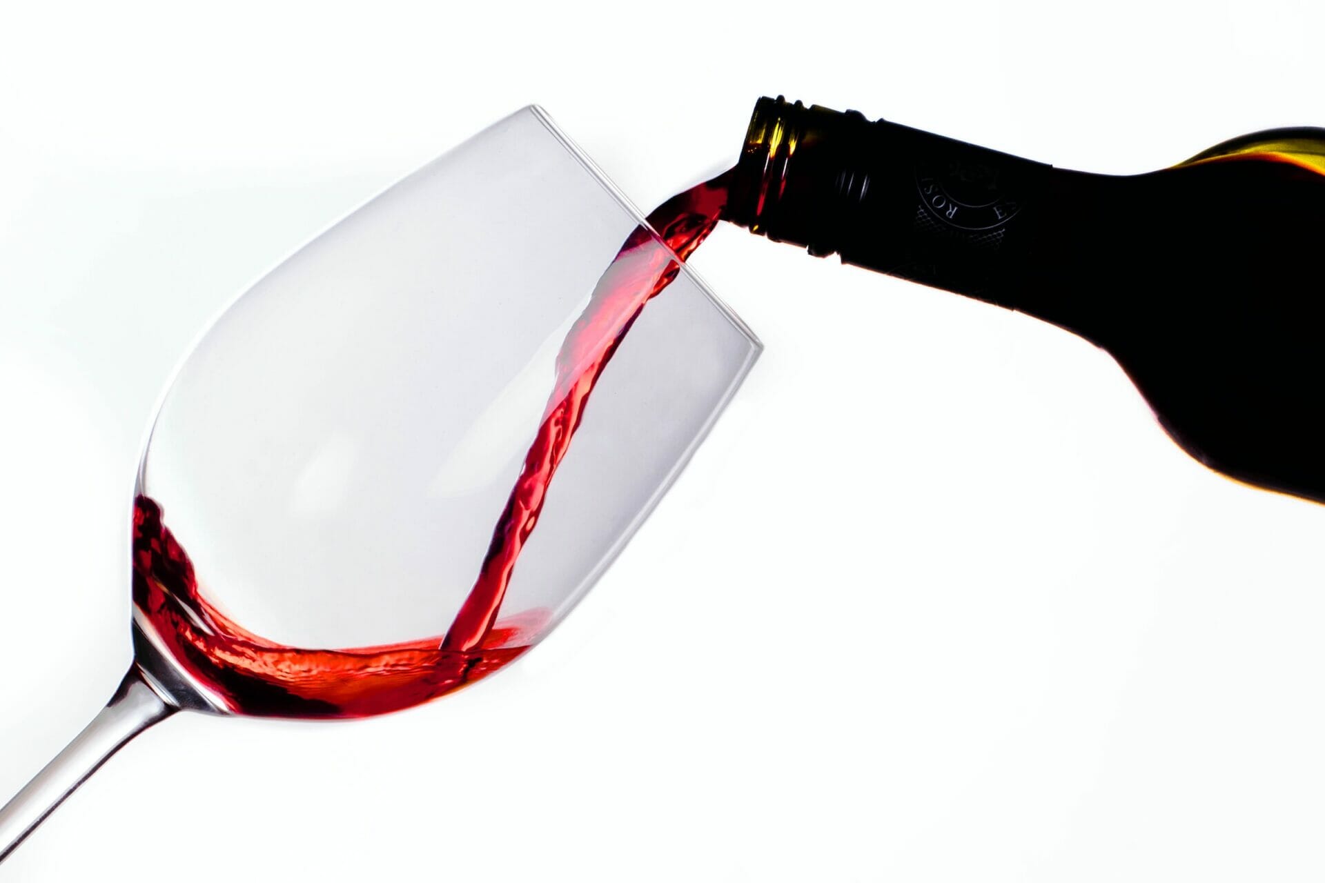 pouring red wine 