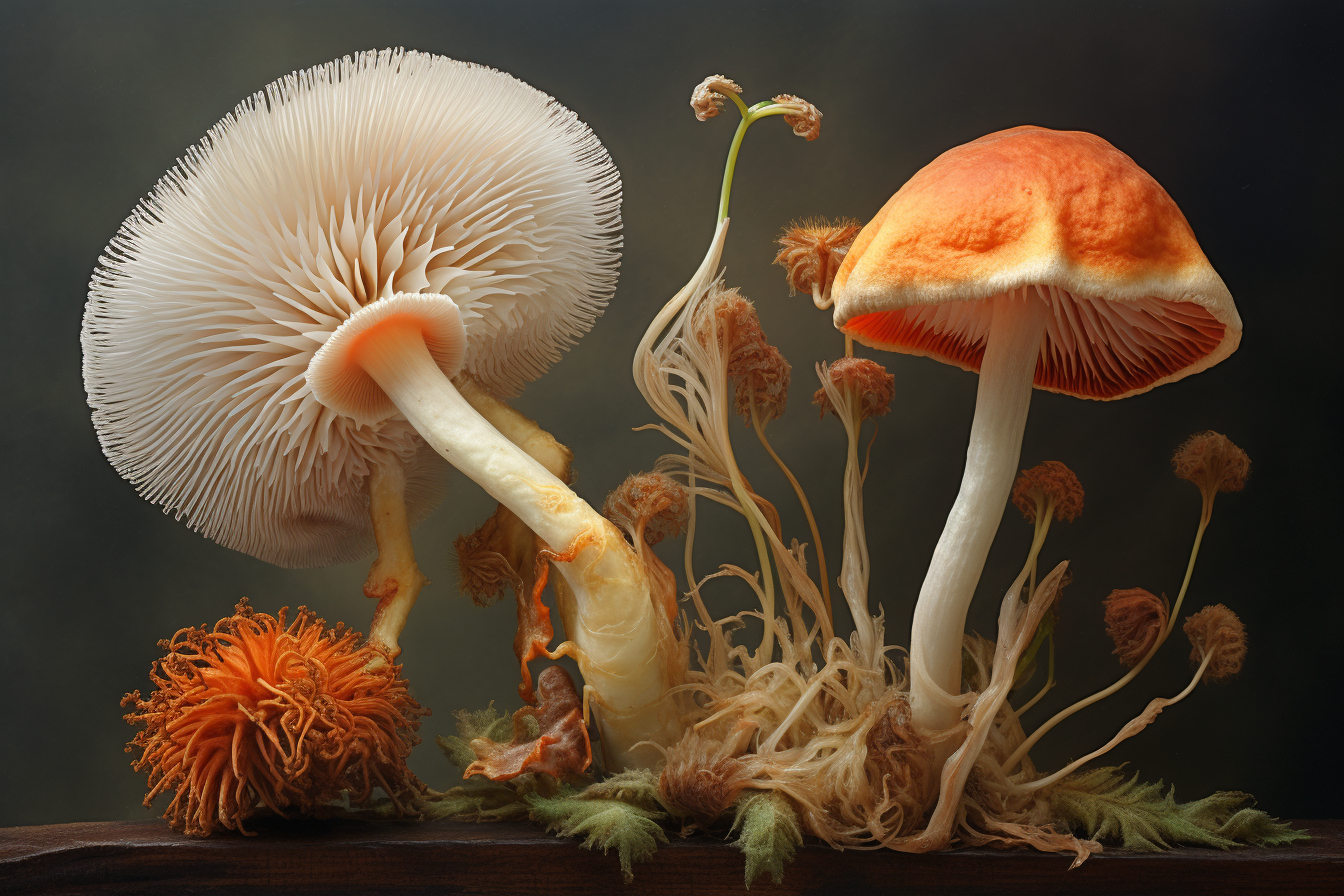 lion’s mane mushroom, reishi, and cordyceps