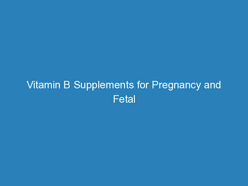 Vitamin B Supplements for Pregnancy and Fetal Development Brain Fuel